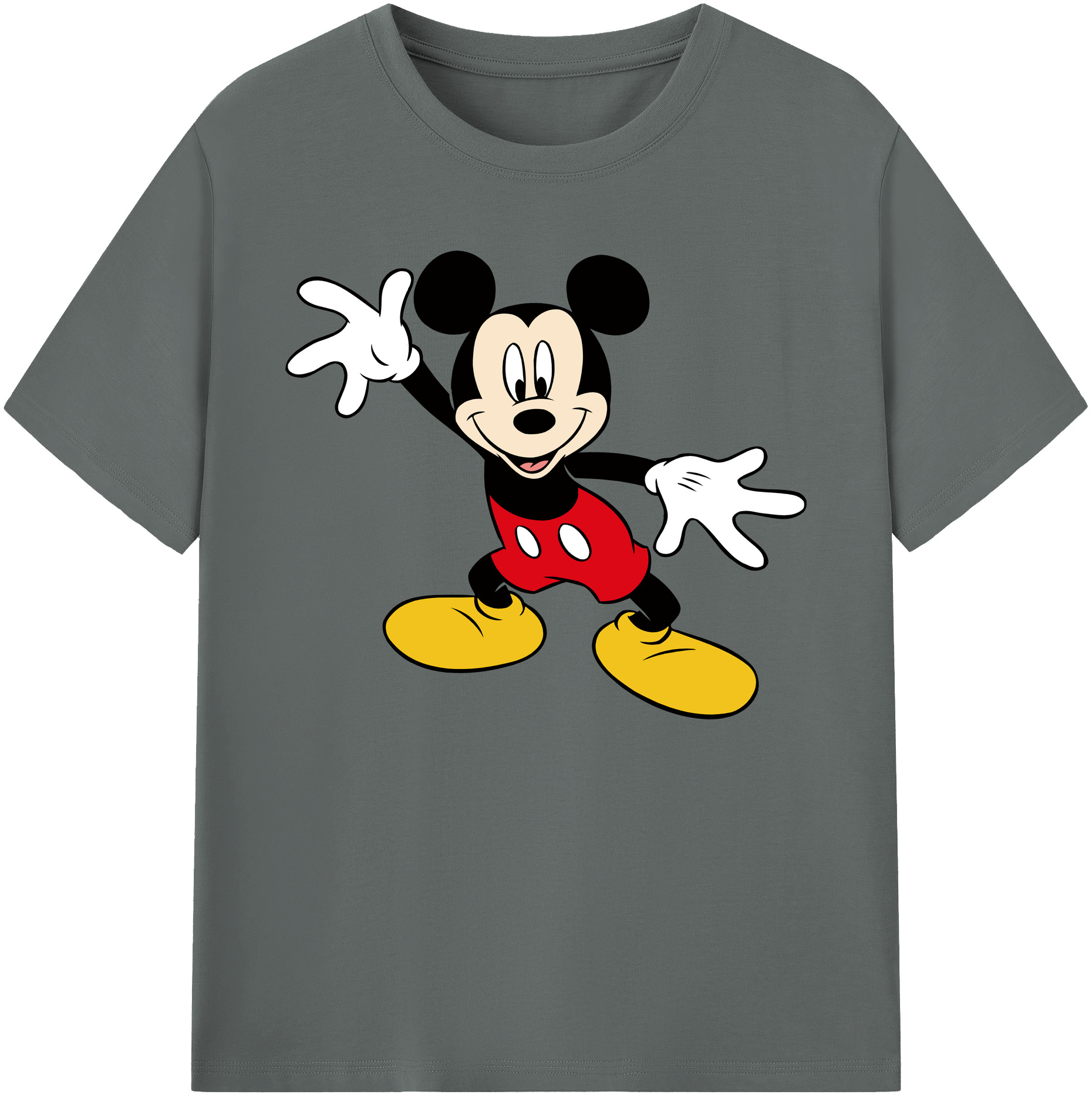 ミッキーマウス Mickey Mouse 綿100％ メンズ半袖Tシャツ｜肌触りやわらか＆通気性